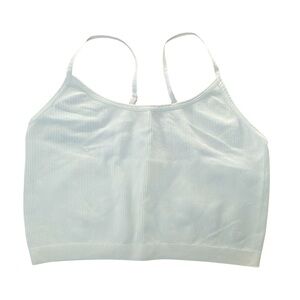 Bozzolo White Ribbed Cropped Camisole Size Small Medium